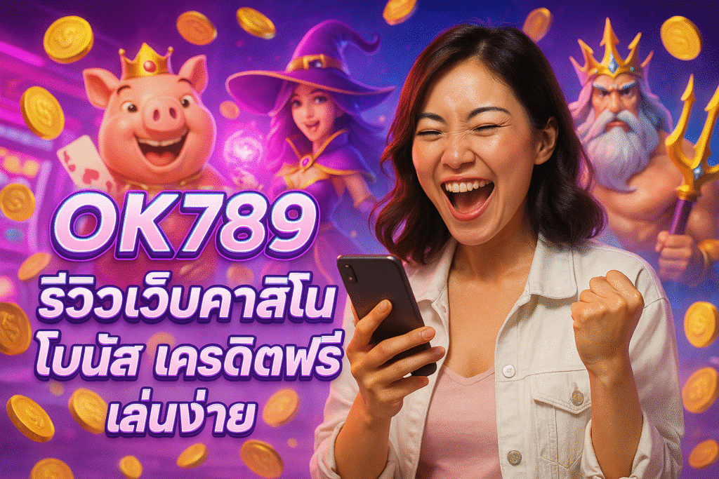 OK789 รีวิวเว็บคาสิโน โบนัส เครดิตฟรี เล่นง่าย