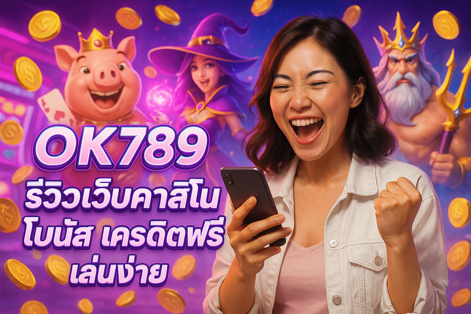 OK789 รีวิวเว็บคาสิโน โบนัส เครดิตฟรี เล่นง่าย